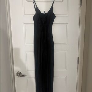 Banana Republic Black Slip Maxi Dress with Spaghetti Straps